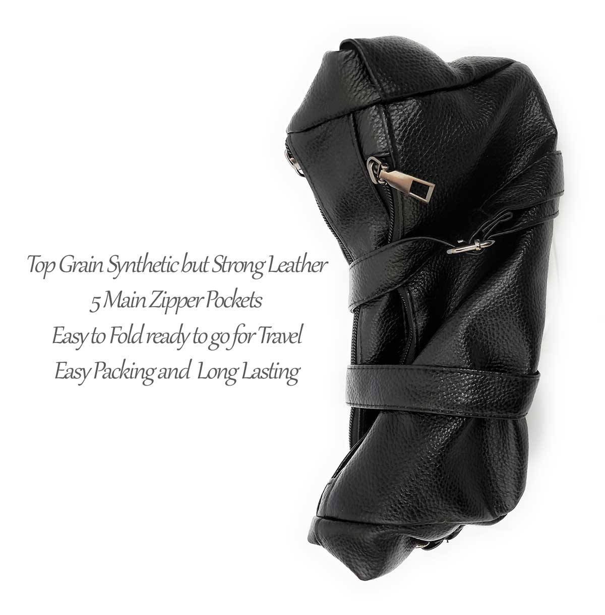 MariaKinz Soft Leather 5 Zipper Pockets Shoulder Purse and Handbag