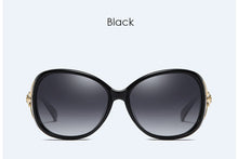 Load image into Gallery viewer, MariaKinz Sunglasses Oversized Oval Polarized Sunglasses Black MariaKinz