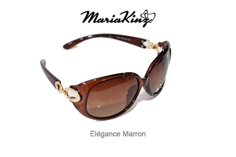 ♡maron♡ MariaKinz Sunglasses Oversized Oval Polarized Sunglasses Marron
