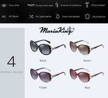 Load image into Gallery viewer, MariaKinz Sunglasses Oversized Oval Polarized Sunglasses Rouge MariaKinz