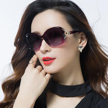 Load image into Gallery viewer, MariaKinz Sunglasses Oversized Oval Polarized Sunglasses Violet MariaKinz