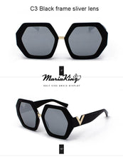 Load image into Gallery viewer, MariaKinz Sunglasses: Versa Black and Gray Mirrored Sunglasses MariaKinz