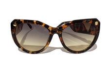Load image into Gallery viewer, MariaKinz Sunglasses: Versa Cat Eye Oversized Sunglasses Leopard/Brown Gradient MariaKinz