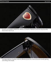 Load image into Gallery viewer, MariaKinz Sunglasses: Versa Jewel Black Blue Gradient Lens, Oversized Cat Eye MariaKinz