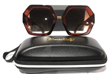Load image into Gallery viewer, MariaKinz Sunglasses: Versa Tea Frame Brown Gradient Lens MariaKinz
