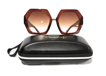 Load image into Gallery viewer, MariaKinz Sunglasses: Versa Tea Frame Brown Gradient Lens MariaKinz
