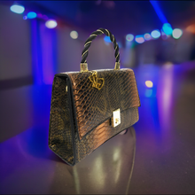 Load image into Gallery viewer, MariaKinz Brown VEGAN  Embossed Texture Shoulder/Crossbody Handbags
