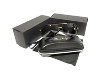 Load image into Gallery viewer, MariaKinz Black and Gold Aviator
