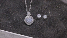 Load and play video in Gallery viewer, MariaKinz Signature CZ Diamond Necklace and Earring set